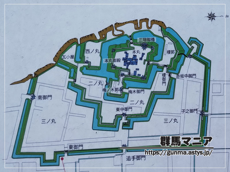 高崎城の配置図
